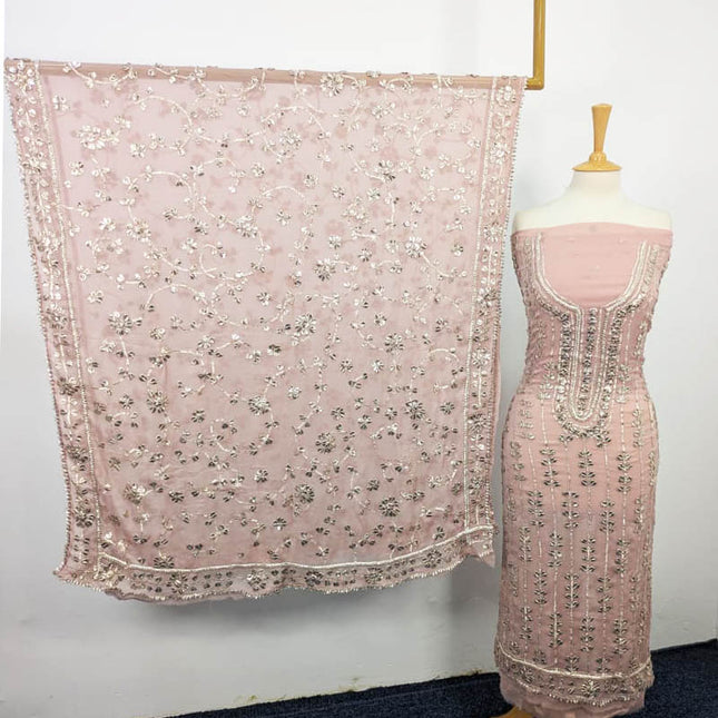 Handmade Full Jaal Gotta Work Chiffon 2PC Unstitched