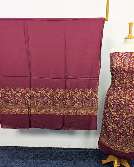 Fancy Embroidered Pashmina 3PC Unstitched