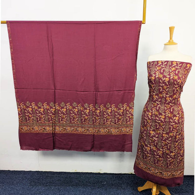 Fancy Embroidered Pashmina 3PC Unstitched