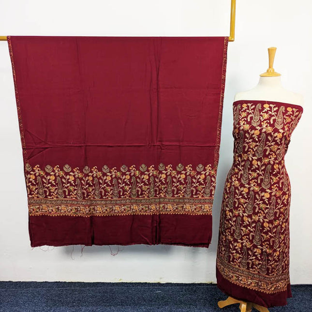 Fancy Embroidered Pashmina 3PC Unstitched