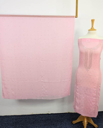 Handmade Mukesh Work Chiffon 2 PC Unstitched