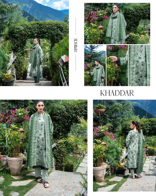Printed Airjet khaddar 3PC unstitched - Zesh Drop 3