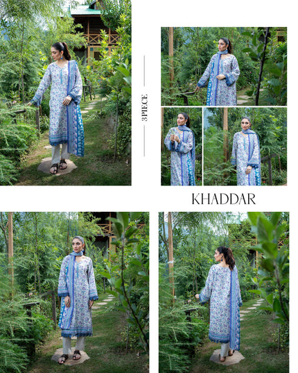 Printed Airjet khaddar 3PC unstitched - Zesh Drop 3