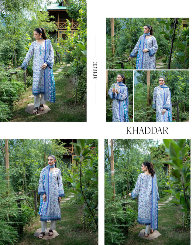Printed Airjet khaddar 3PC unstitched - Zesh Drop 3