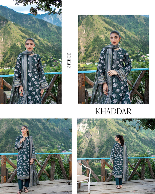 Printed Airjet khaddar 3PC unstitched - Zesh Drop 3