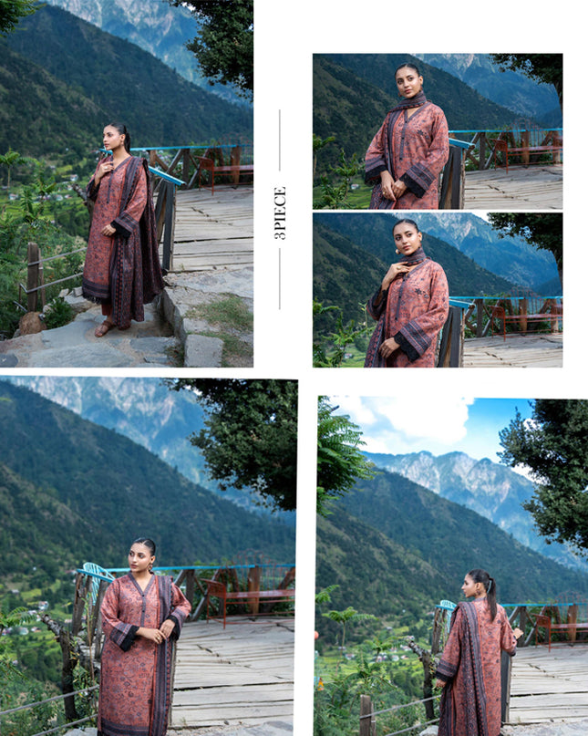 Printed Airjet khaddar 3PC unstitched - Zesh Drop 3