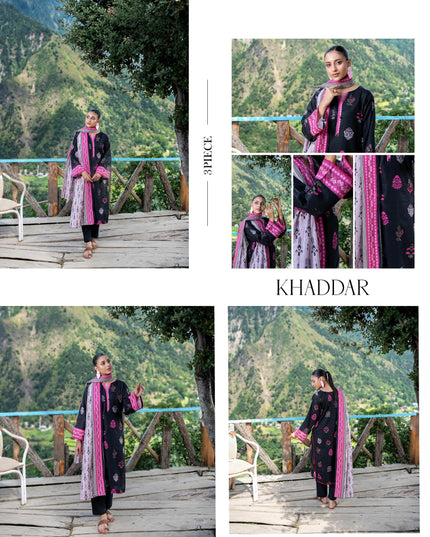 Printed Airjet khaddar 3PC unstitched - Zesh Drop 3