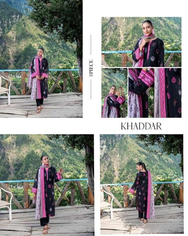 Printed Airjet khaddar 3PC unstitched - Zesh Drop 3