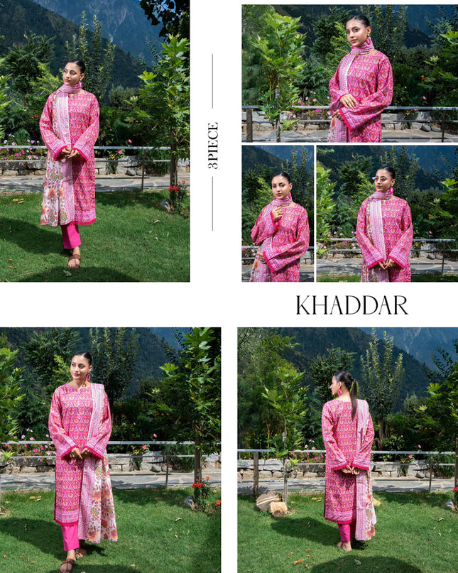 Printed Airjet khaddar 3PC unstitched - Zesh Drop 3