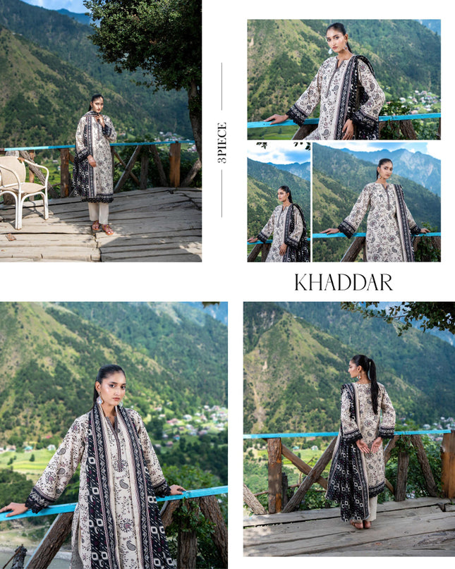 Printed Airjet khaddar 3PC unstitched - Zesh Drop 3
