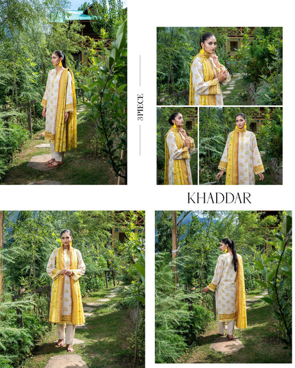 Printed Airjet khaddar 3PC unstitched - Zesh Drop 3