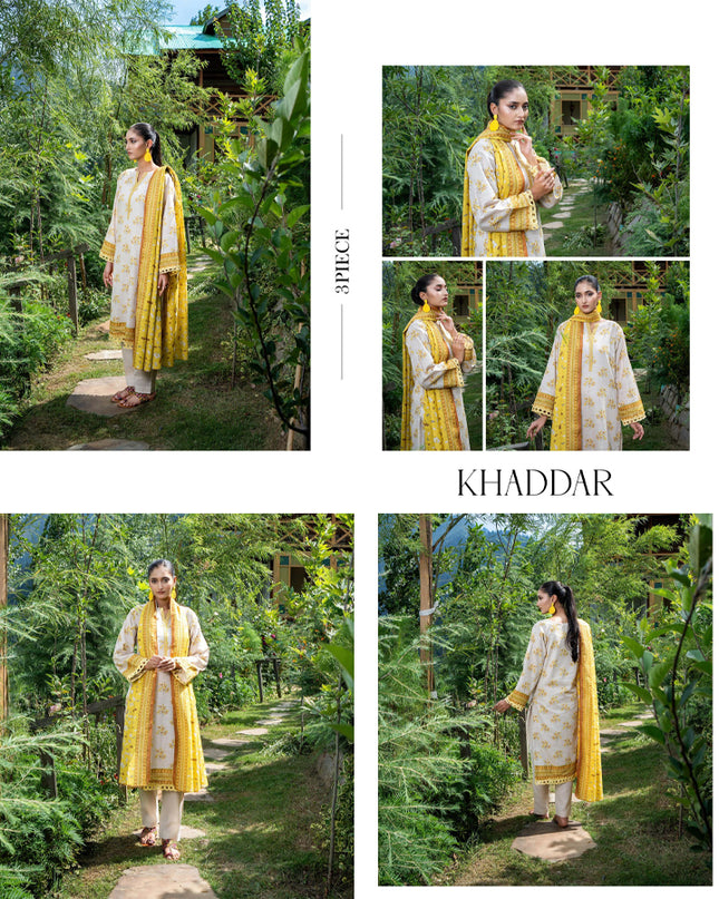 Printed Airjet khaddar 3PC unstitched - Zesh Drop 3