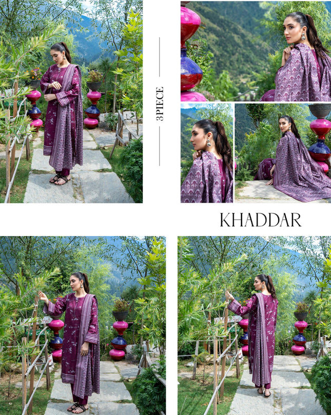 Printed Airjet khaddar 3PC unstitched - Zesh Drop 3