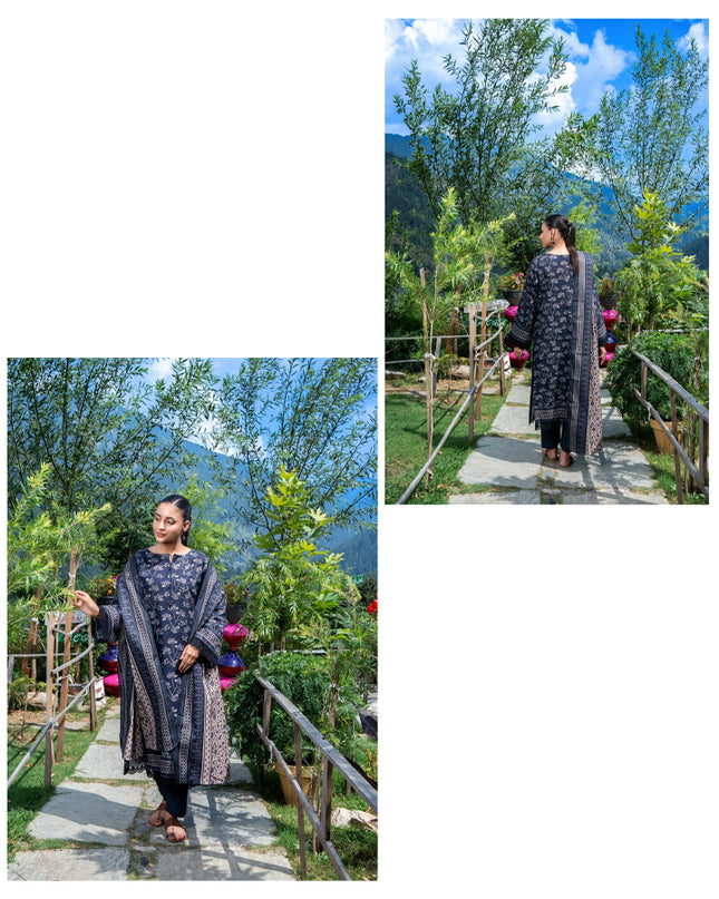 Printed Airjet khaddar 3PC unstitched - Zesh Drop 3