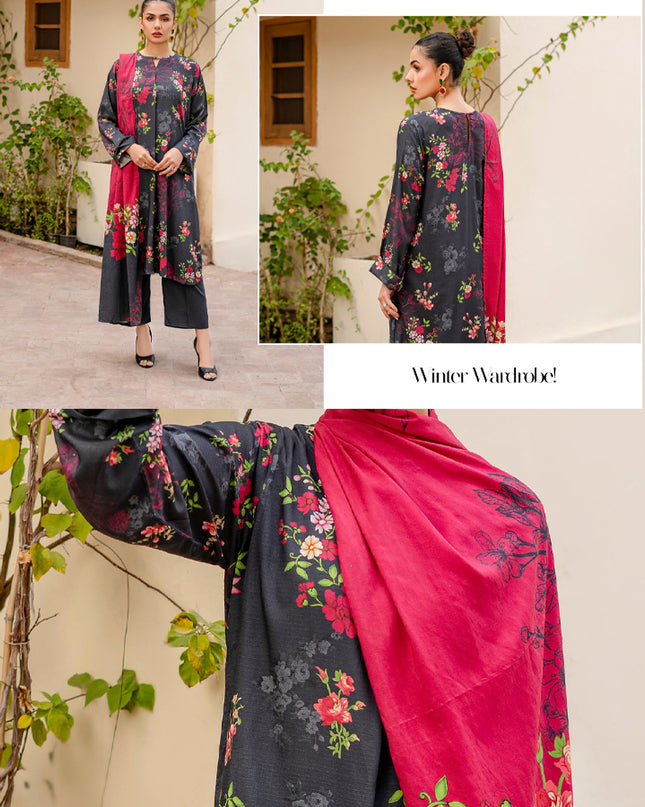 Digital Printed Stripe  Linen 3PC Unstitched Zarmina Vol -1
