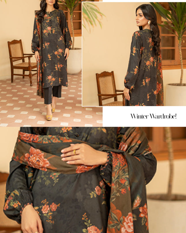 Digital Printed Stripe  Linen 3PC Unstitched Zarmina Vol -1