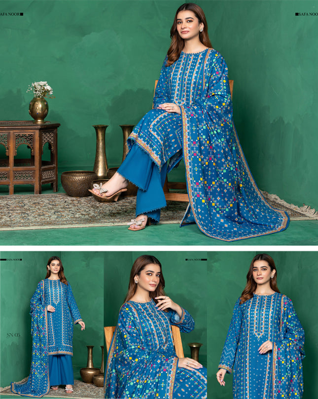 Digital Printed Intermix Cotton 3PC Unstitched Nayab Vol-13