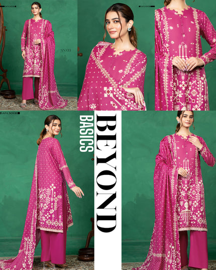 Digital Printed Intermix Cotton 3PC Unstitched Nayab Vol-13