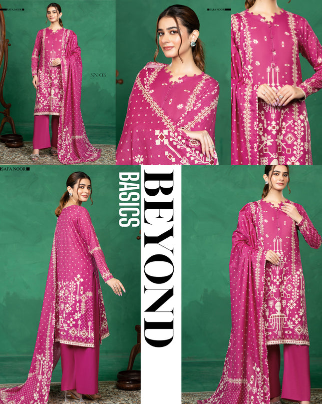 Digital Printed Intermix Cotton 3PC Unstitched Nayab Vol-13