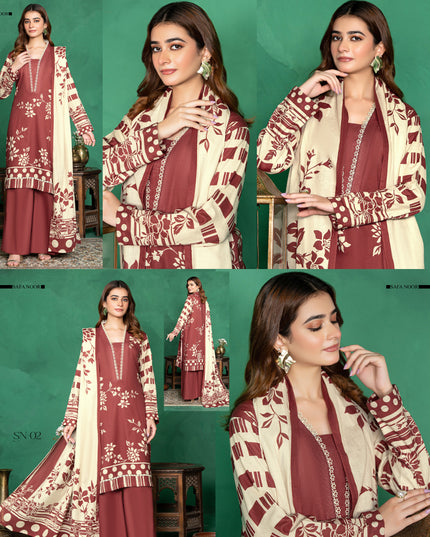 Digital Printed Intermix Cotton 3PC Unstitched Nayab Vol-13