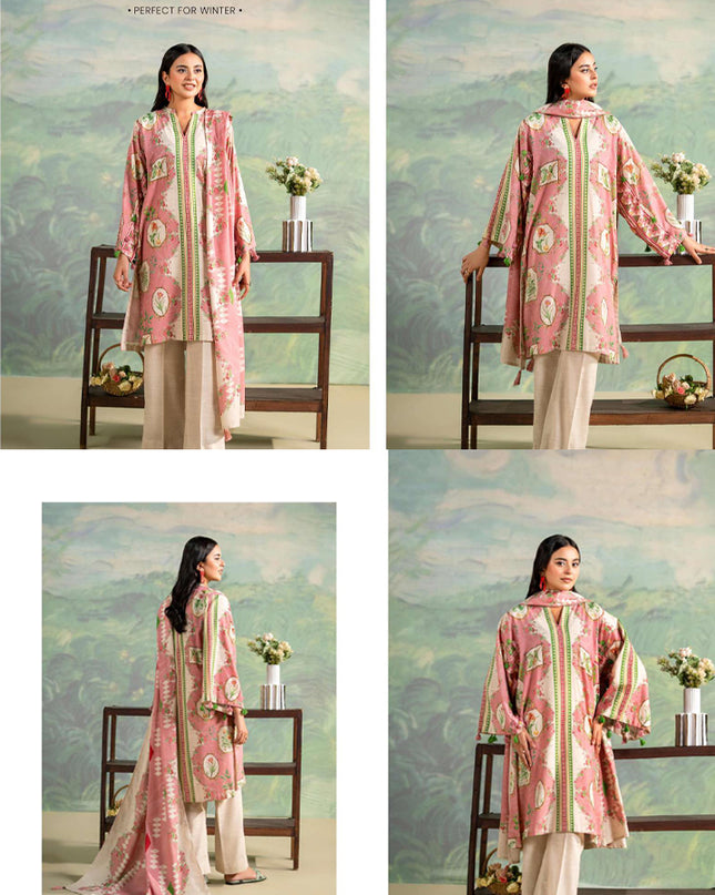 Digital Printed khaddar 3PC Unstitched - Winter Rush Vol 1