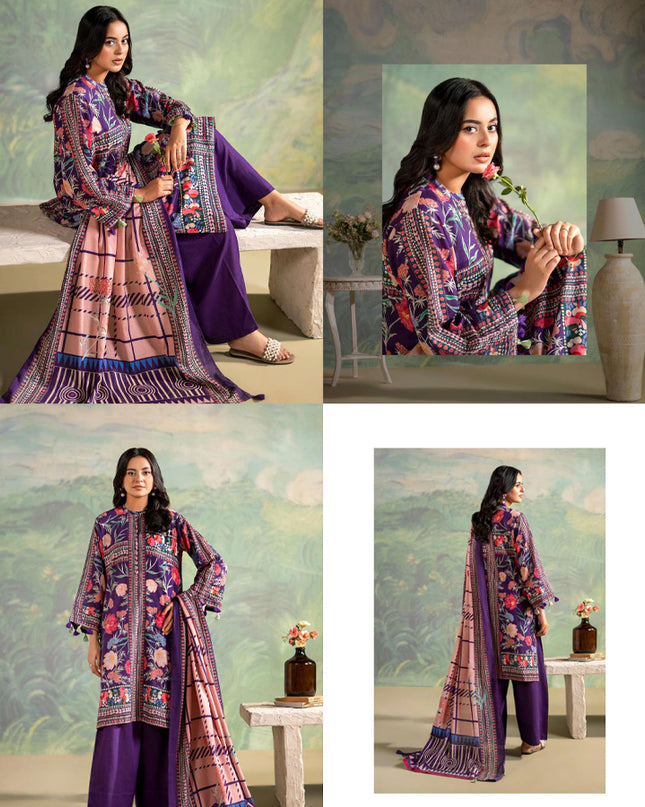 Digital Printed khaddar 3PC Unstitched - Winter Rush Vol 1