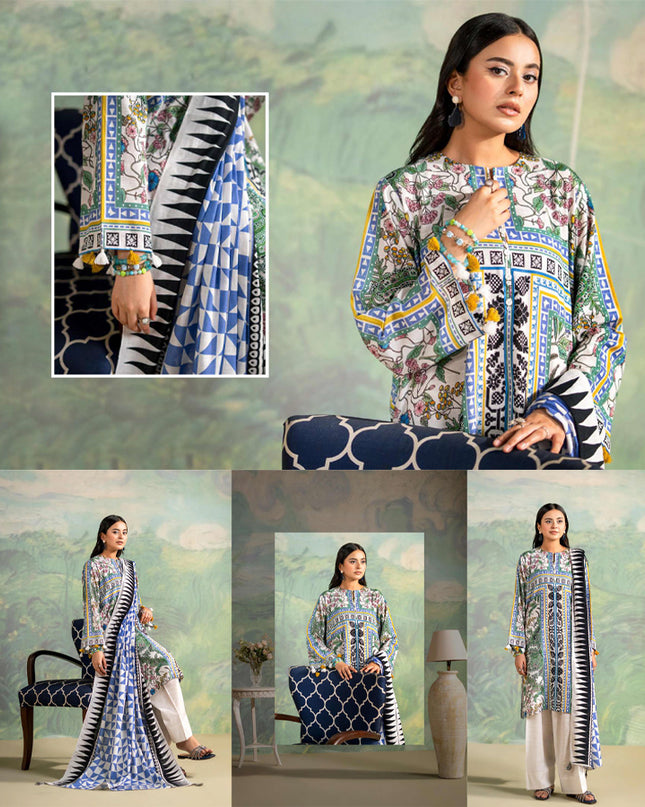 Digital Printed khaddar 3PC Unstitched - Winter Rush Vol 1