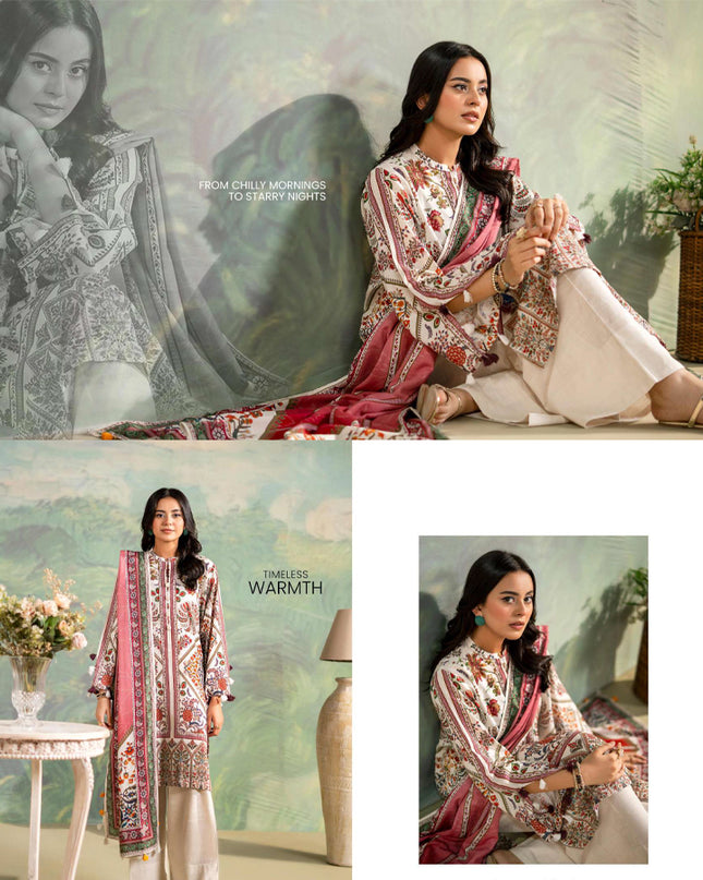 Digital Printed khaddar 3PC Unstitched - Winter Rush Vol 1