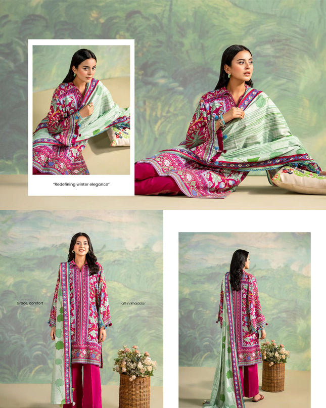 Digital Printed khaddar 3PC Unstitched - Winter Rush Vol 1