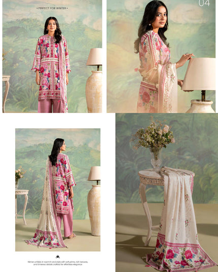 Digital Printed khaddar 3PC Unstitched - Winter Rush Vol 1