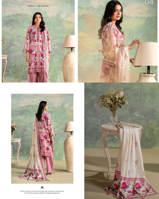 Digital Printed khaddar 3PC Unstitched - Winter Rush Vol 1