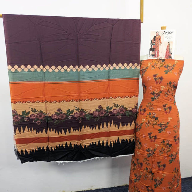 Digital Printed Winter Slub 3PC Unstitched by Modern Vol-126