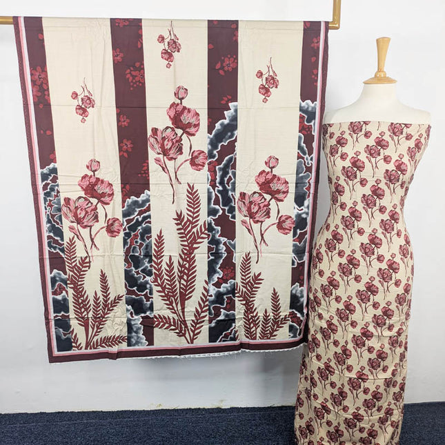 Digital Printed Winter Slub 3PC Unstitched by Modern Vol-126