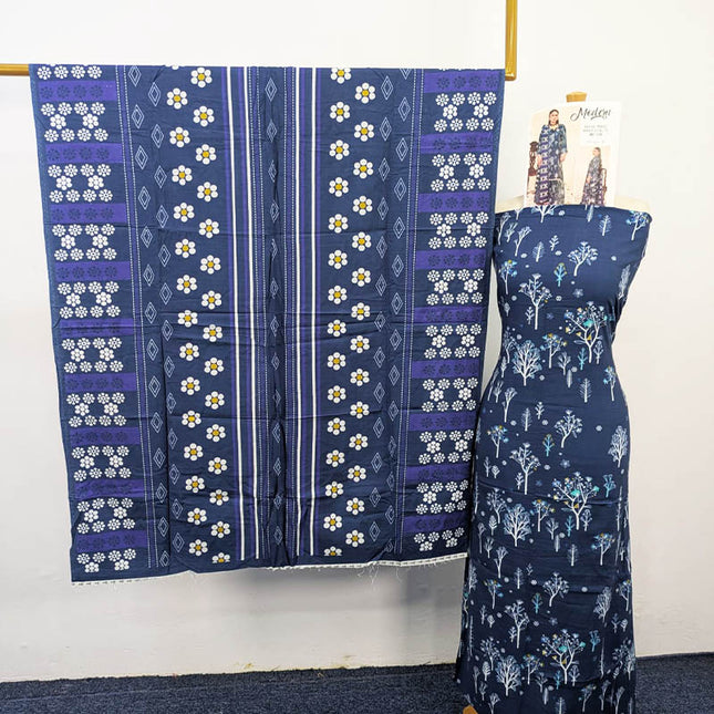 Digital Printed Winter Slub 3PC Unstitched by Modern Vol-126