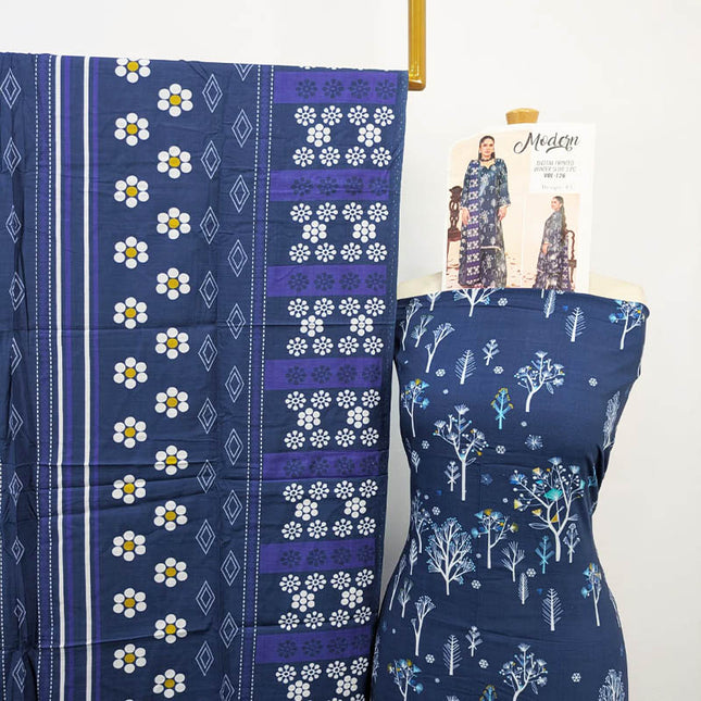 Digital Printed Winter Slub 3PC Unstitched by Modern Vol-126