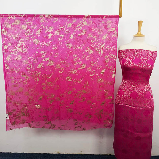 Pure China Patti With Pure Palachi Dupatta 2PC Unstitched