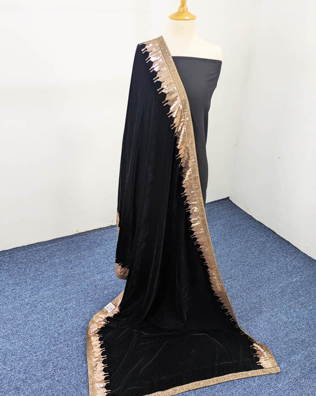 Fancy Embroidered Velvet Shawl