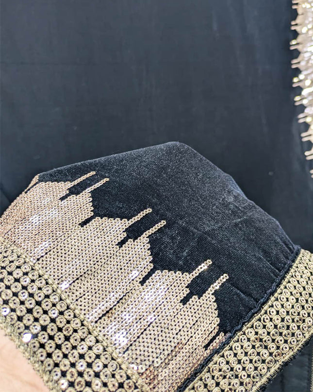 Fancy Embroidered Velvet Shawl