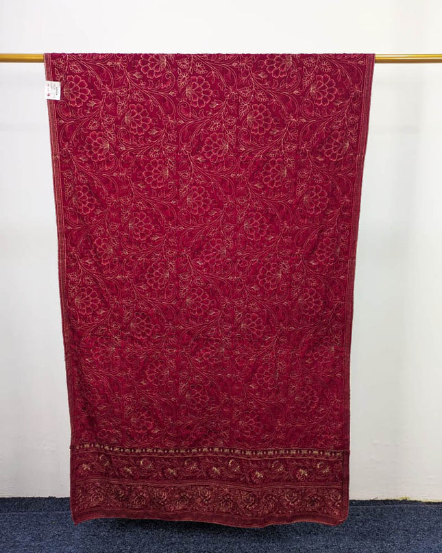 Exclusive Full Jaal  Embroidered Velvet Shawl