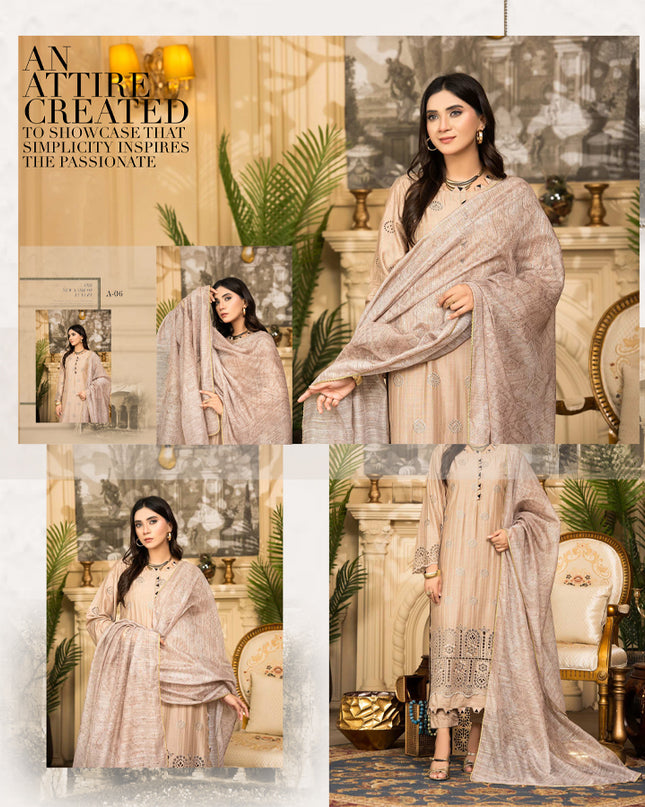 Bana Dora Viscose With Chikankari Work 3PC Unstitched - Raniya Vol-752