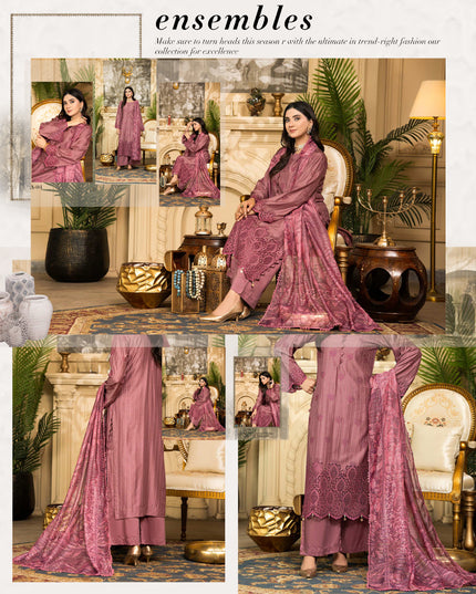 Bana Dora Viscose With Chikankari Work 3PC Unstitched - Raniya Vol-752