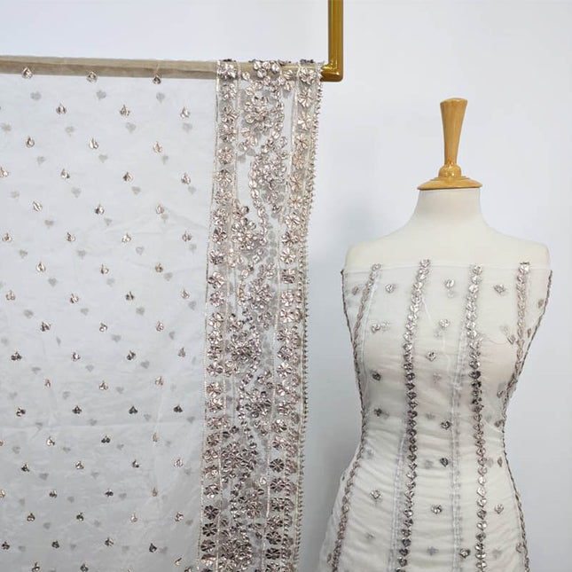 Handmade Organza Gotta Work Frock 2PC Unstitched