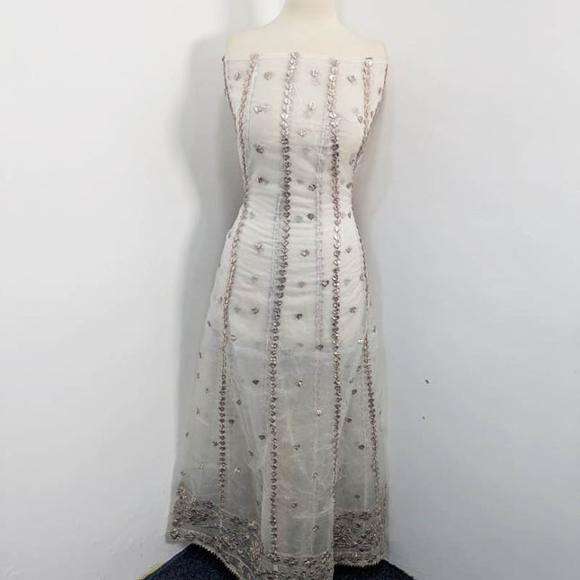 Handmade Organza Gotta Work Frock 2PC Unstitched