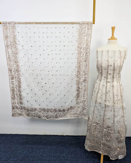 Handmade Organza Gotta Work Frock 2PC Unstitched