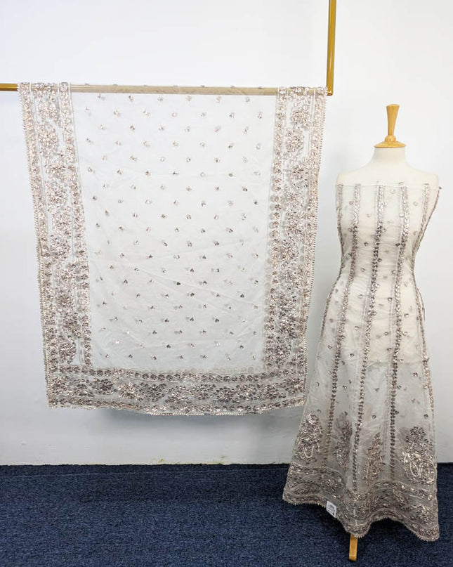 Handmade Organza Gotta Work Frock 2PC Unstitched