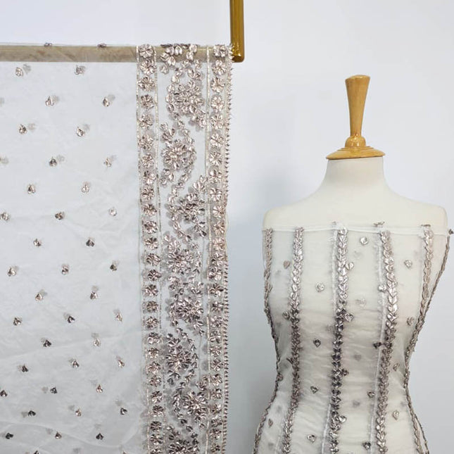 Handmade Organza Gotta Work Frock 2PC Unstitched