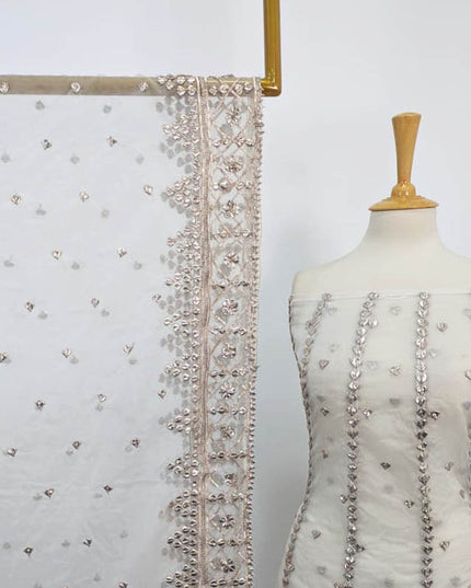 Handmade Organza Gotta Work Frock 2PC Unstitched