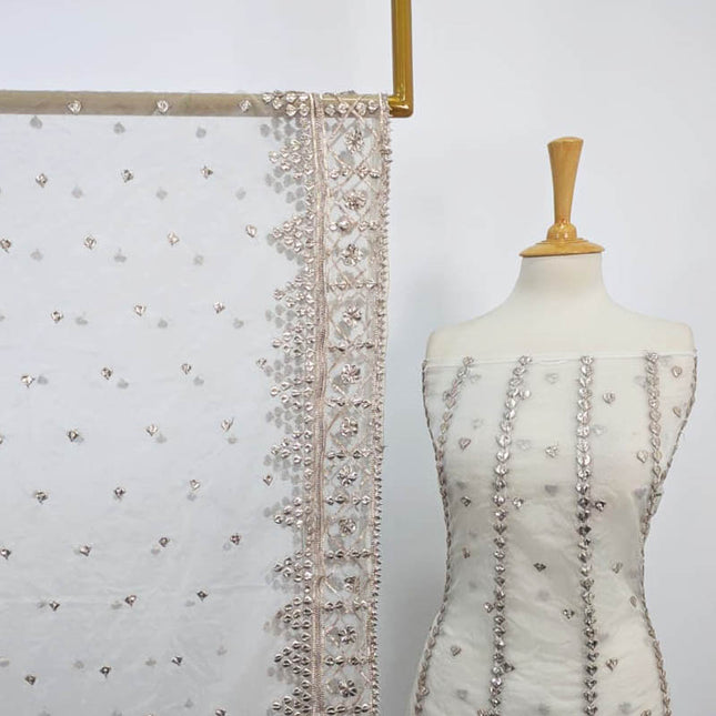 Handmade Organza Gotta Work Frock 2PC Unstitched