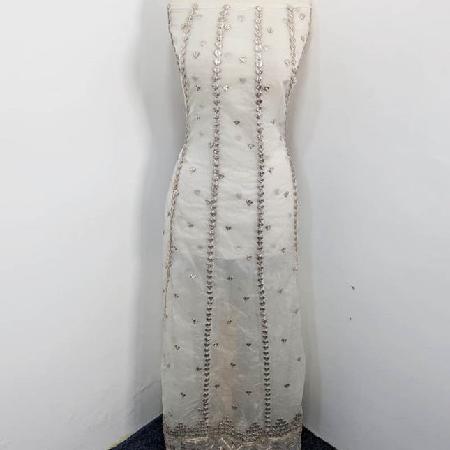 Handmade Organza Gotta Work Frock 2PC Unstitched