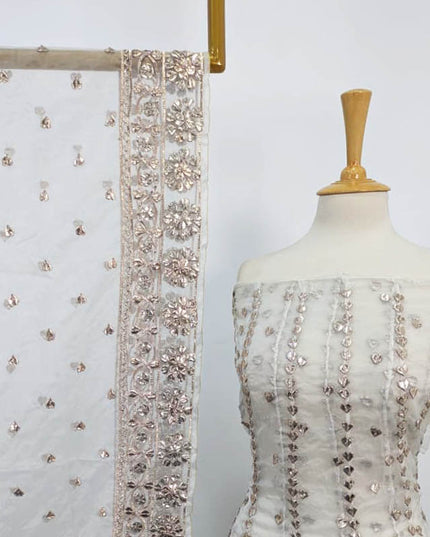 Handmade Organza Gotta Work Frock 2PC Unstitched